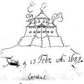 Karl XII ritade som sjuåring en teckning av Skansen Lejonet